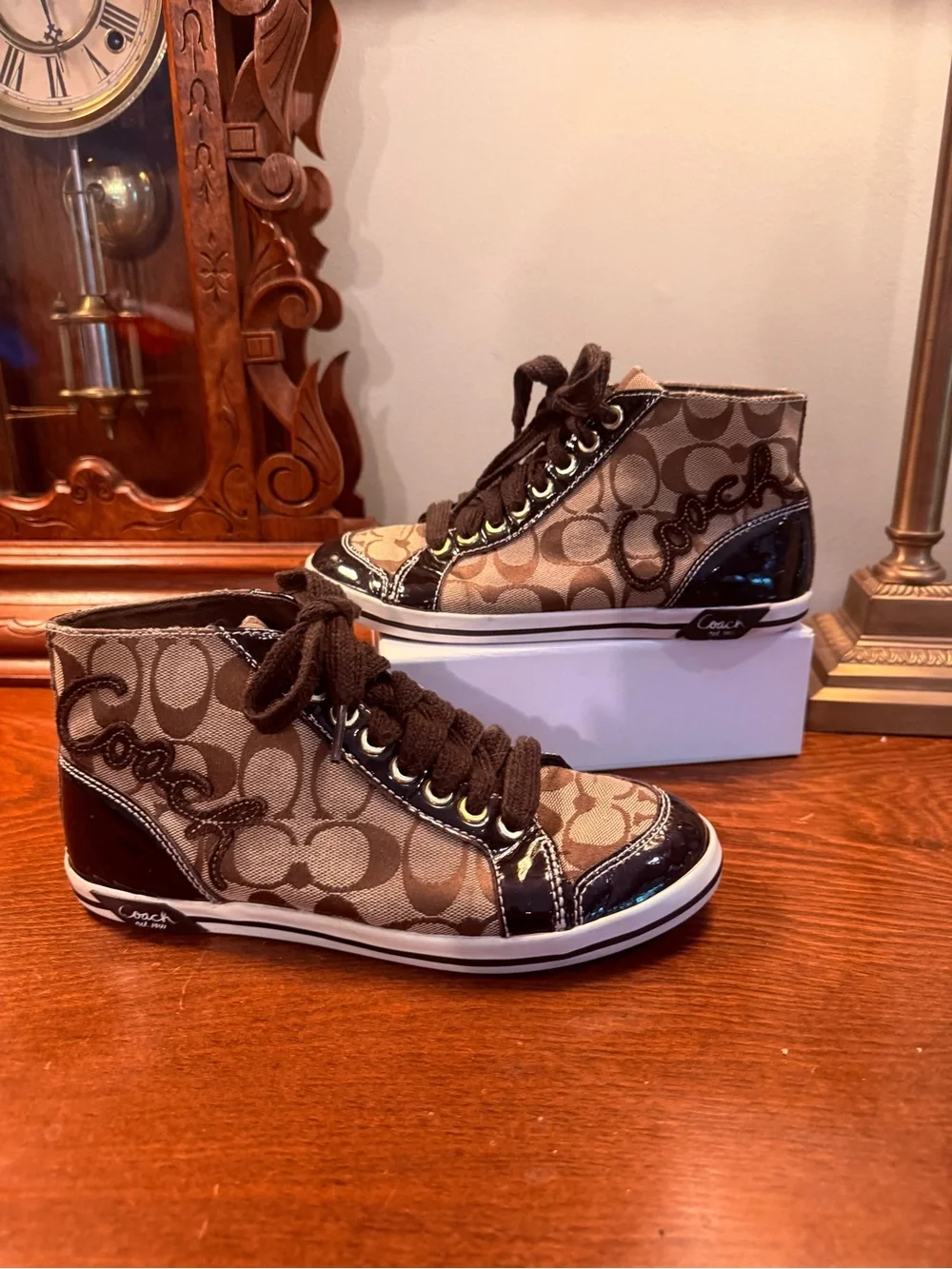 Coach brown signature